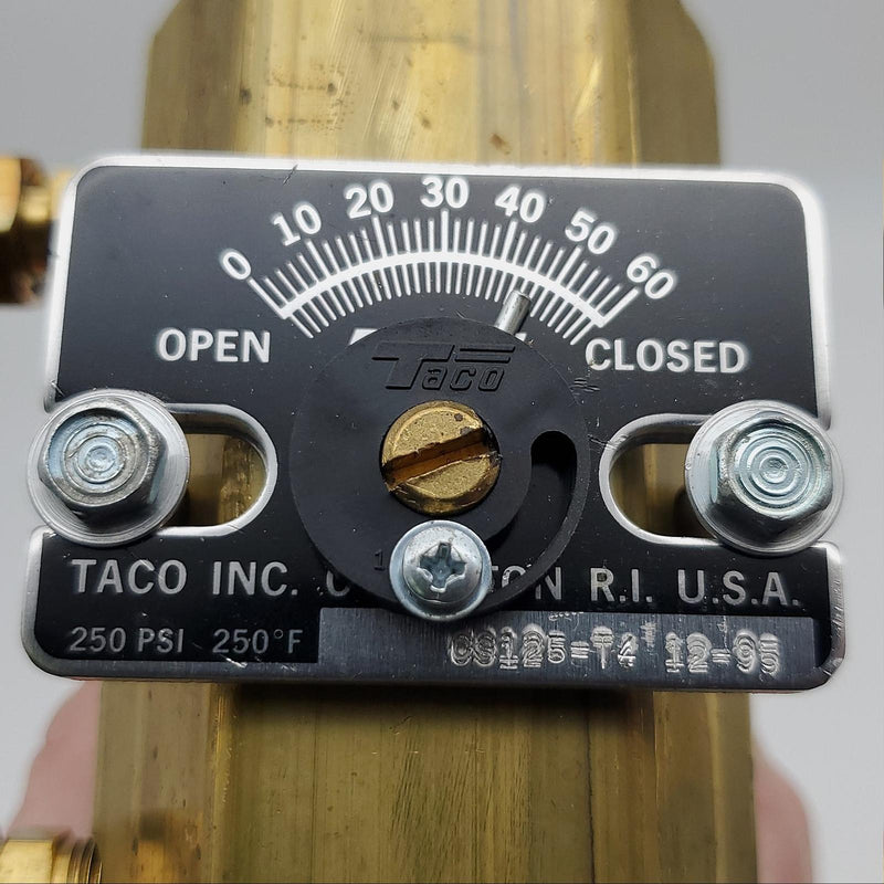 Taco CS125-T4 Circuit Setter Valve w/ Memory Stop 1-1/4" Proportional Balancing 2