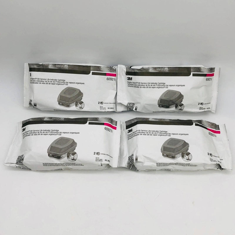 3M Organic Vapor Cartridge/Filter 60921i P100 Exp 02/2023 Out Of Date 4 Pair 1