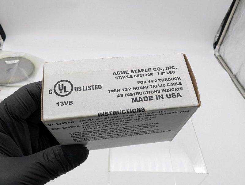 Acme T75 Staples 7/8" Leg Galvanized Resin Coated 5/8" Width 652132R Box of 1000 3