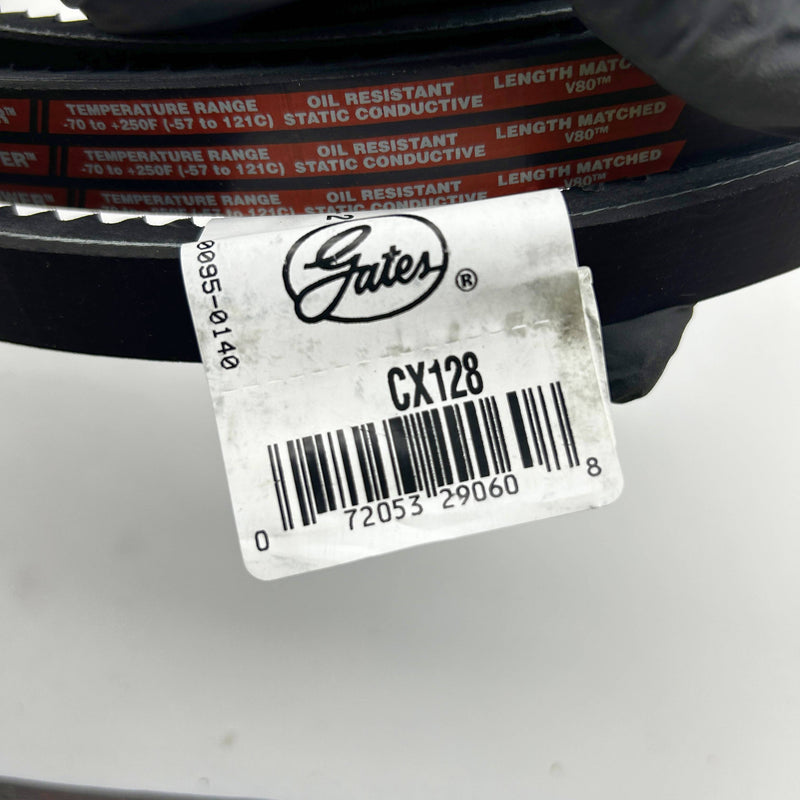 Gates CX128 Industrial V-Belt Drive Belt Cogged 7/8 in Top Width Tri-Power