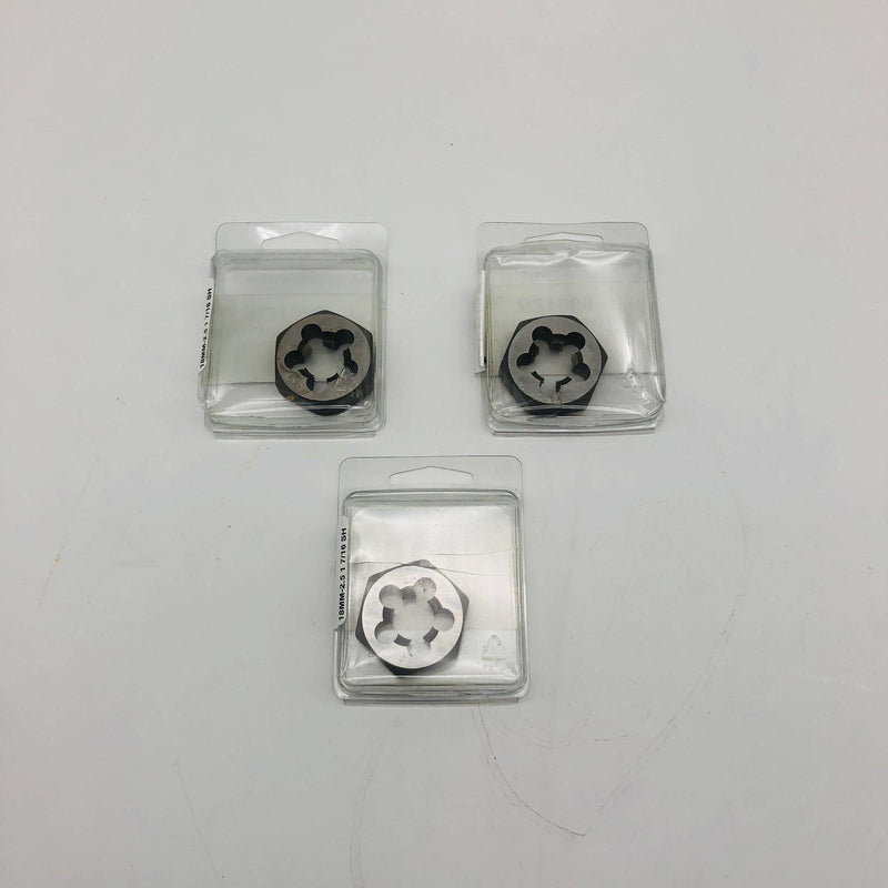 Irwin Hanson 6961ZR Metric Die 18MM-2.5 1-7/16 Shank Lot of 3 3