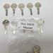 10x Ilco 1092E Key Blanks For Master Lock Nickel Plate Over Brass NOS 4