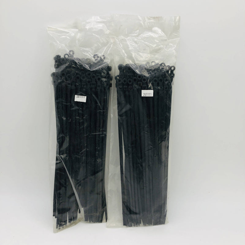 200 Cable Wire Wrap Zip Ties 11" 50lb UV Blk Mounting Head Hole Python CTMB-1150 5