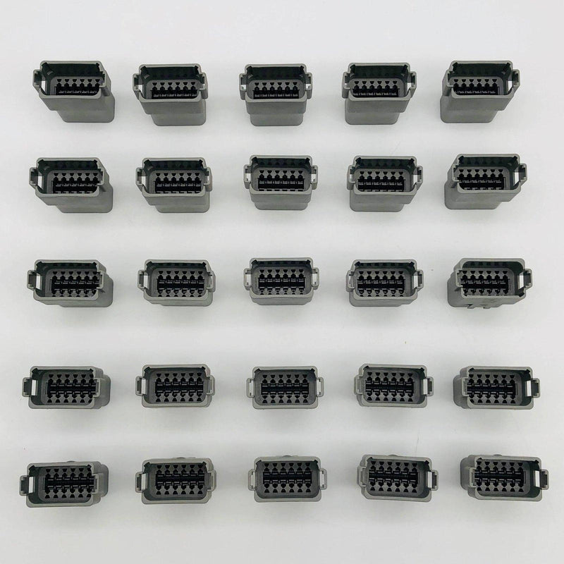 TE Connectivity DT04-12PA Receptacle 12 Pin Grey Wire to Wire Crimp Pack of 25 1