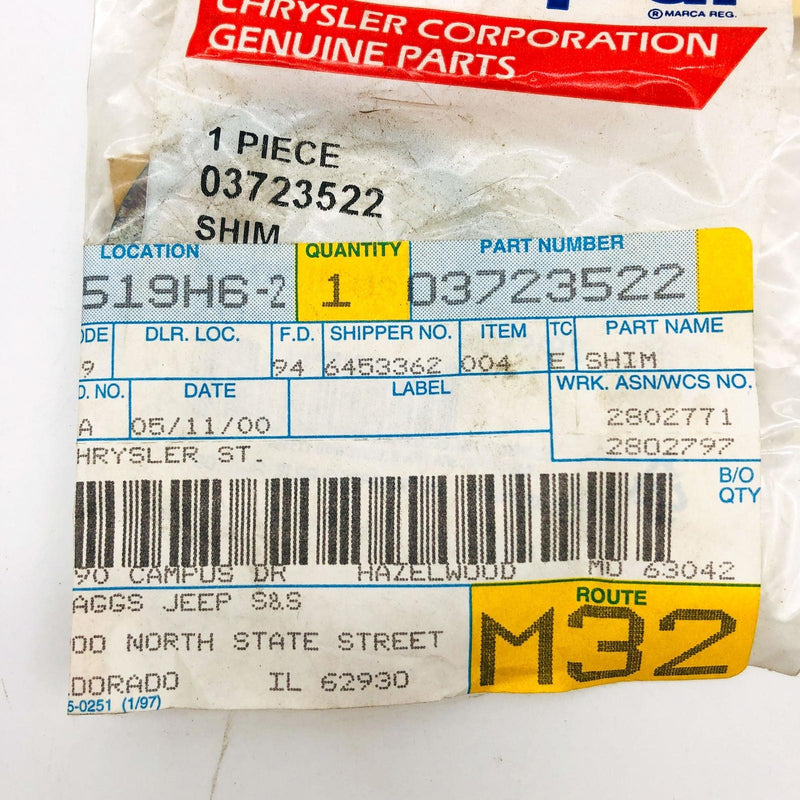 Mopar 3723522 Shim for Drive Pinion Bearing OEM New Old Stock NOS Sealed 6
