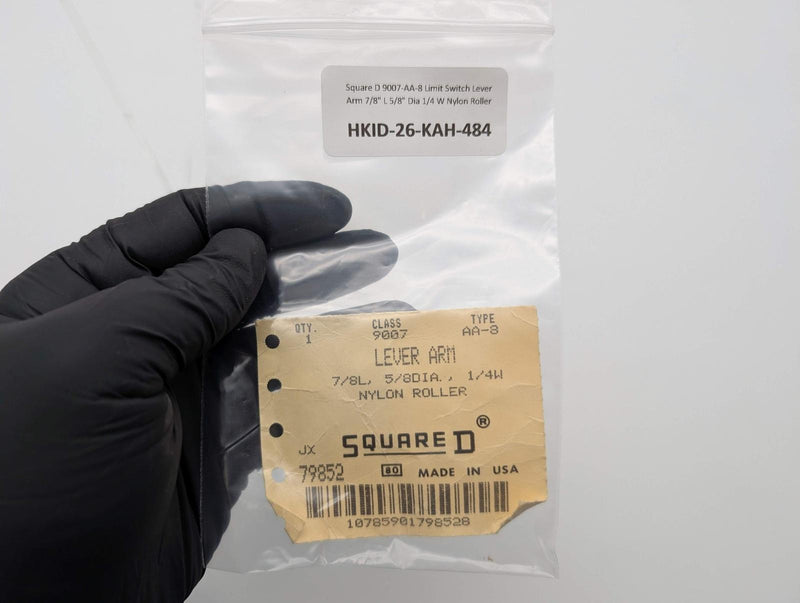 Square D 9007-AA-8 Limit Switch Lever Arm 7/8" L 5/8" Dia 1/4 W Nylon Roller