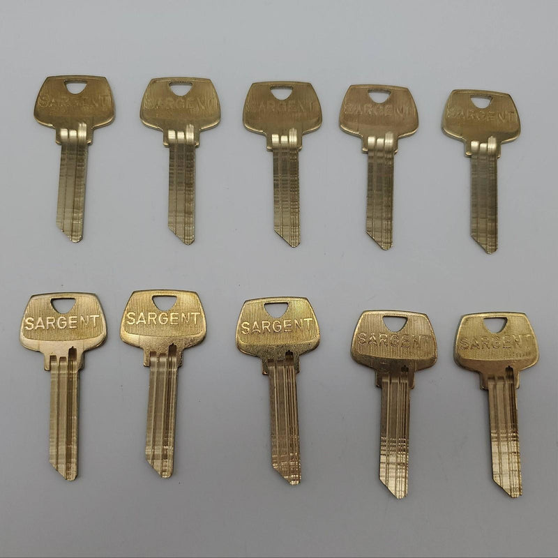 10 Sargent 6270 LN Key Blanks LN Keyway Nickel Silver 6 Pin NOS 3