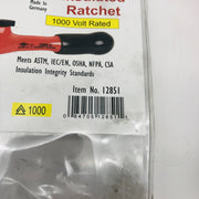 Wiha 12851 Insulated Ratchet 1/4in Drive Reversible Up to 1000 Volt Rated 3