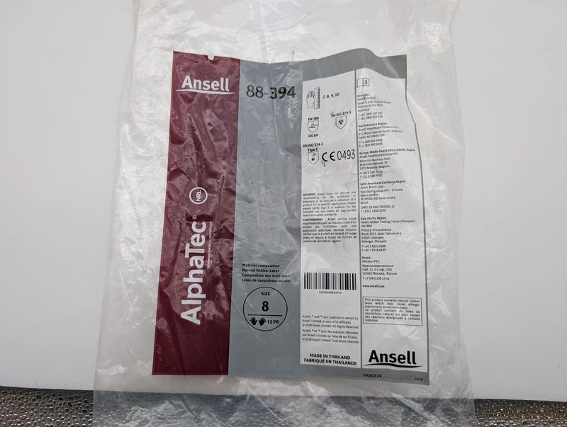 Ansell Canner Gloves 12" Long Natural Latex MED 20mil 88-394 Pack of 12 Pair 4
