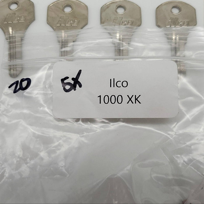 5x Ilco 1000 XK Key Blanks For Some Corbin Desk Locks Nickel Plated 4