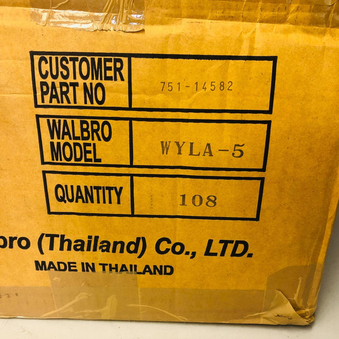 Walbro WYLA-5 / WYLA-5-1 Carburetor OEM NOS Made for Ryobi MTD 751-14582 2