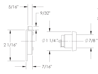 2x National C8160 Drawer Locks Satin Chrome 1-1/4" Diam 5 Pin Keyed Different