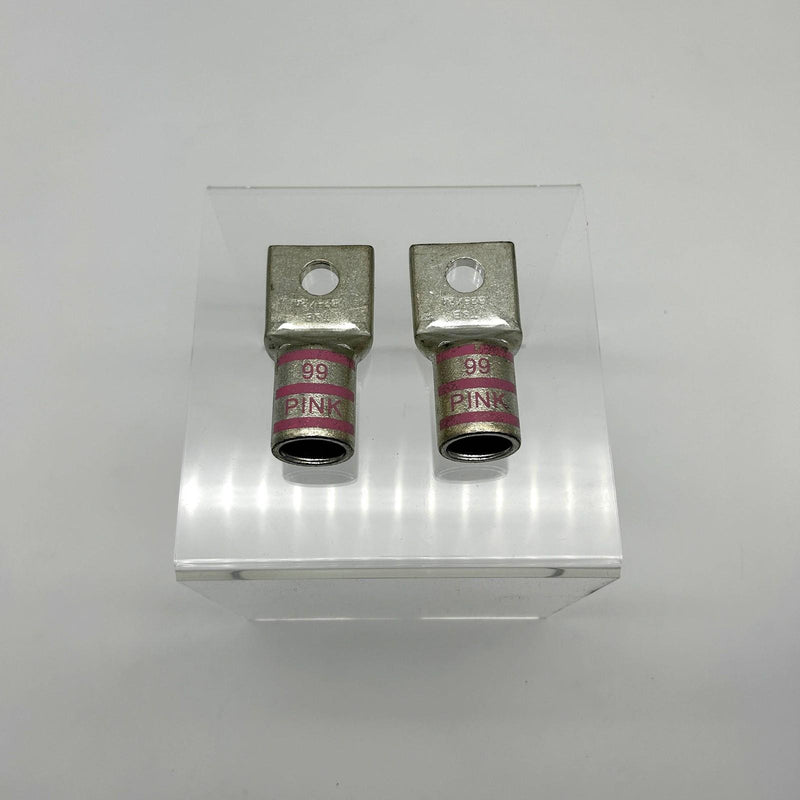 2pk Thomas & Betts 58182 Copper Lug Std Brrl 5/8" 1-Hole Wire Sz 1325/24 Pink 99 9