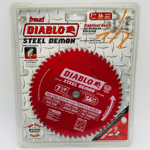 Diablo D0756F Circular Saw Blade 7-1/4" w/ 5/8" Arbor 56T Fine Cuts Thin Ferrous 1