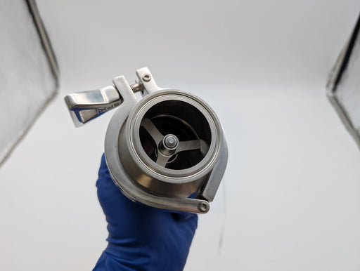 SPX Flow 2" W45 Spring Check Valve Tri-Clamp Tri-Ring Seat 4" Height 316L SS 2
