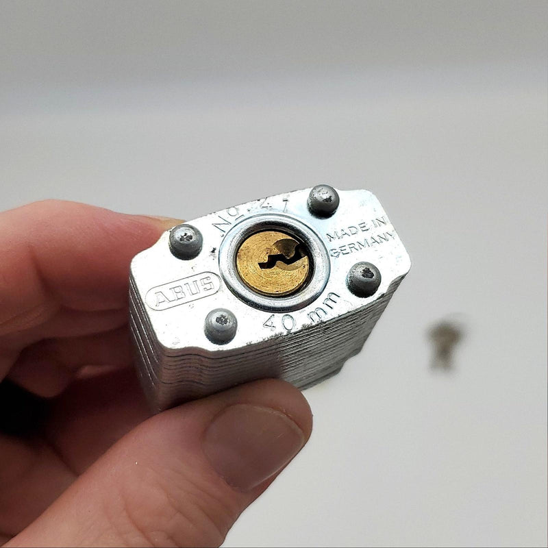 Abus No 41 HB Padlock 2"L x 1/4"D Shackle 1.6"W Body Laminated Steel Keyed Diff 5