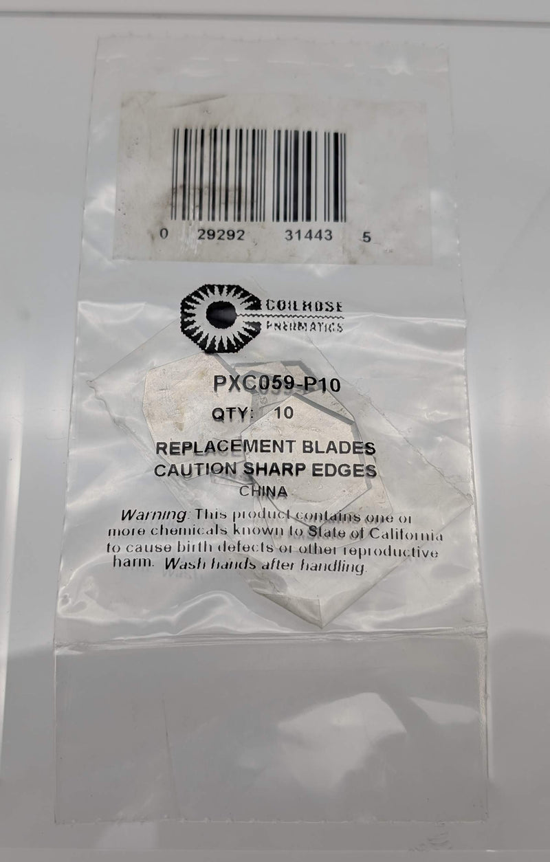 Coilhose PXC059-P10 Replacement Tubing Cutter Blades Stainless Steel Pack of 10