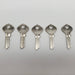 5x Ilco X1054JA Key Blanks For Various Furniture Locks Nickel Plated NOS 3