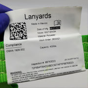 Miller 8927/8INGN 8" O-Ring Web Extension Lanyard Green 400lb Capacity Polyester 4