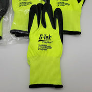 G-Tek 16-340LG PolyKor Gloves XL A3 Cut Resistant Nitrile Dipped Yellow 3 Pair 3