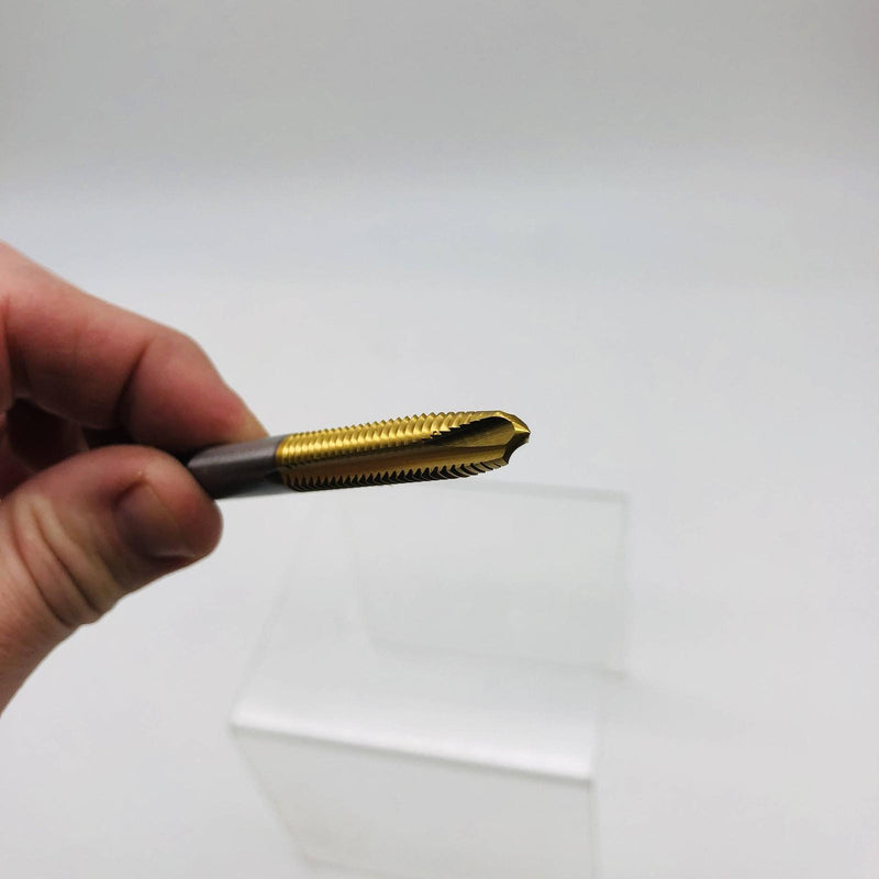 Exactek 3235003 Tap Plug Gun 5/16-18 3 Flute H3 SPPT HSS TiN Finish Spiral Point 5