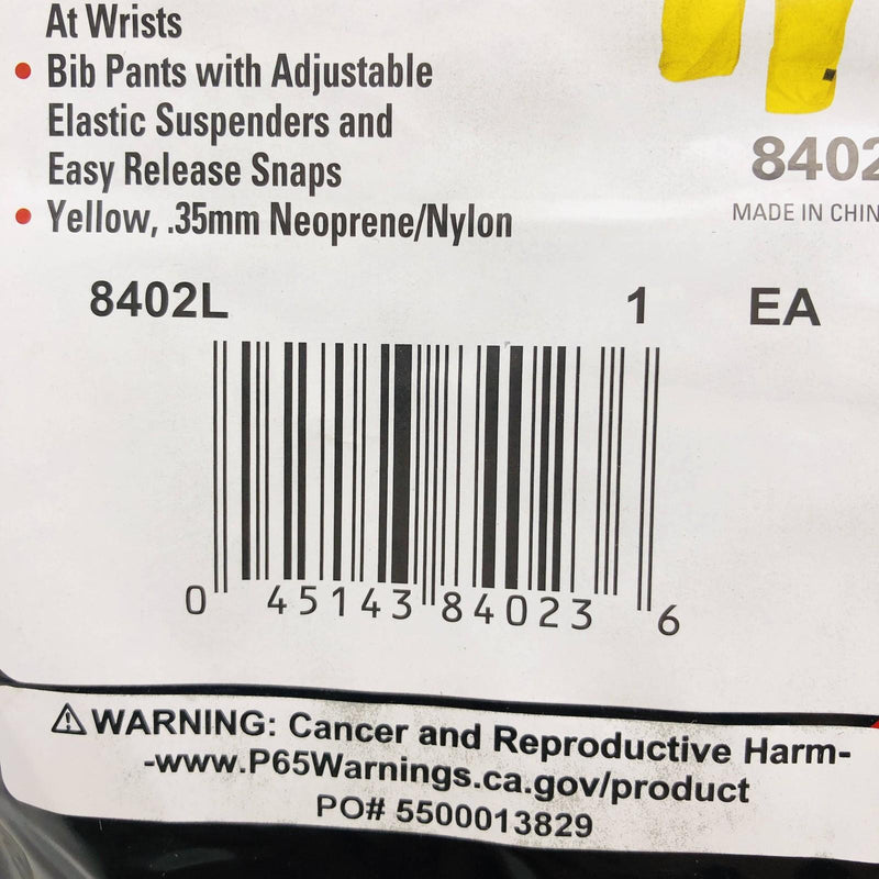 MCR Safety 8402 Rain Suit Large 2pc Hydroblast Limited Flammability NEO/NYL Yllw 3