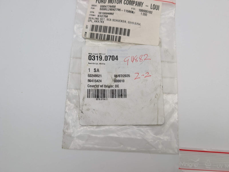 SCA Atlas Copco 0319.0704 Sealing Kit for Adhesive Dispensing System Schucker