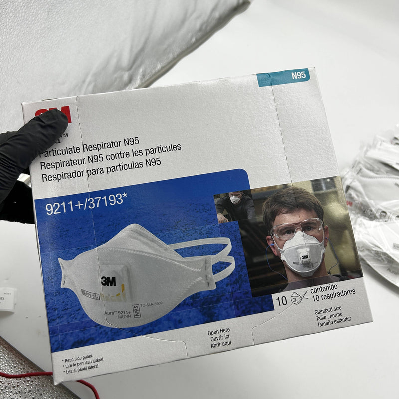 3M 9211+ 37193 Particulate Respirator Exhalation Valve N95 Mask Lot of 20