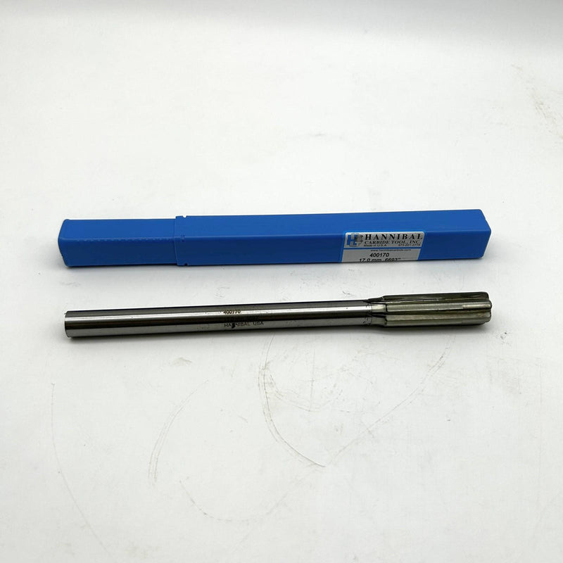 Hannibal 400170 Reamer Straight Shank and Flute Type 400 0.6693/17mm 9/16 Shank