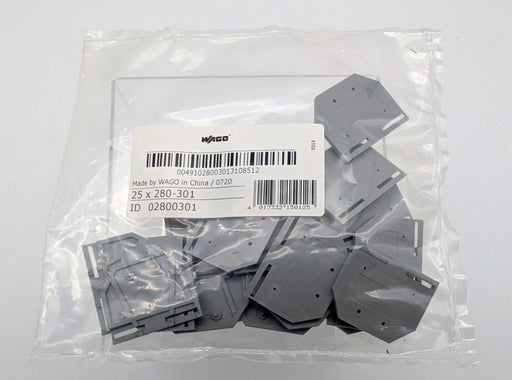 Wago 280-301 End Intermediate Plates for Rail Mounted Terminal Blocks Pack of 25 1