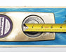 1960s Kwikset Escutcheon Satin Brass 8-3/8" Long Doorknob & Deadbolt Trim NOS 6