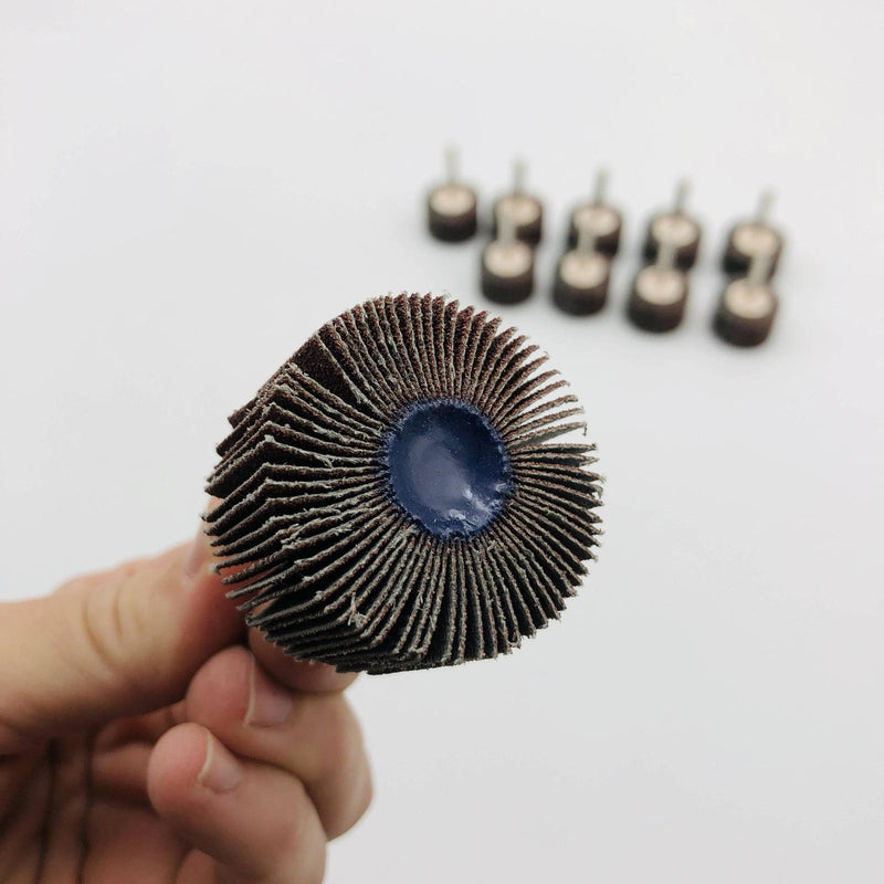 Superior Abrasives 10115 Mounted Flap Wheel 1.5in x 1in x 1/4in 80 AO 10/Box 6