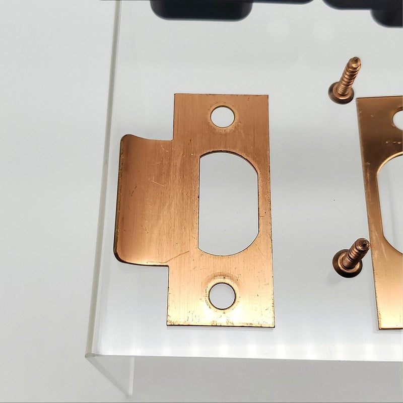 2x Schlage 10-001 612 Standard T Strikes Satin Bronze 1-1/8" Lip w/ Dust Boxes 3