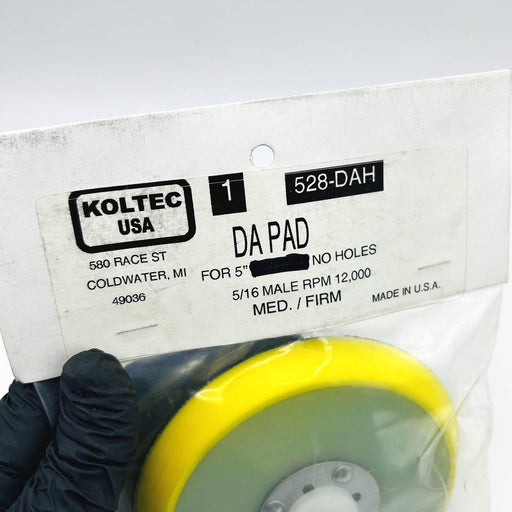 Koltec 528-DAH Backup Pad 5" DA Hook and Loop No Holes 5/16 Male Medium Firm 2