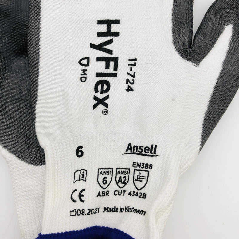 Ansell Hyflex 11724 Cut Resistant Work Glove Size XS 6 Nitrile Foam Palm 4 Pairs 2