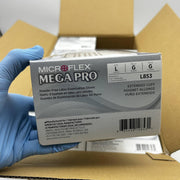 Microflex MegaPro L853 Disposable Glove Large PF Latex Blue 15mil 12in 500/Case 5