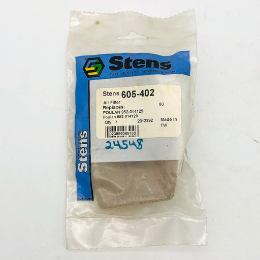 Stens 605-402 Air Filter for Chainsaw OEM NOS Fits Poulan 952014129 Sealed 1