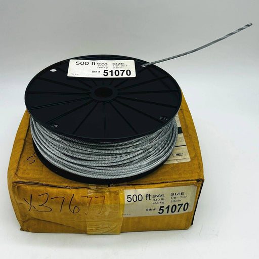 Tie Down Engineering 51070 Cable Galvanized Steel Wire 7x7 1/8" 340lb 500ft/Roll 1