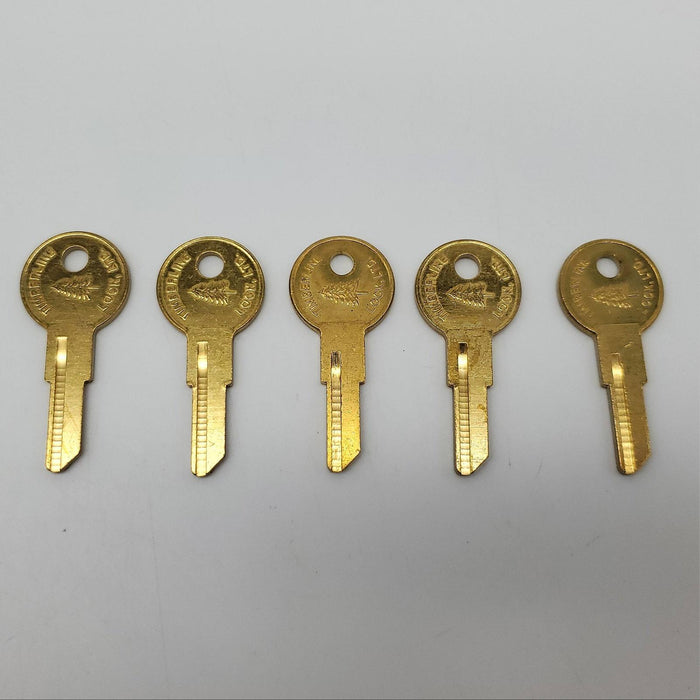 5x Timberline D300KY Key Blanks for Timberline Cam Locks Brass NOS 3