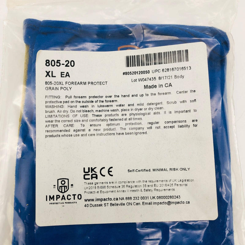 1x Impacto 805-20 Forearm Protector Grain Leather Poly Size XL 80520120050 2