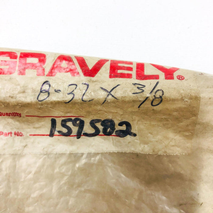 Gravely 159582 Screw Machine 8-32x3/8 OEM NOS Replaced by 21057000 Loose 2