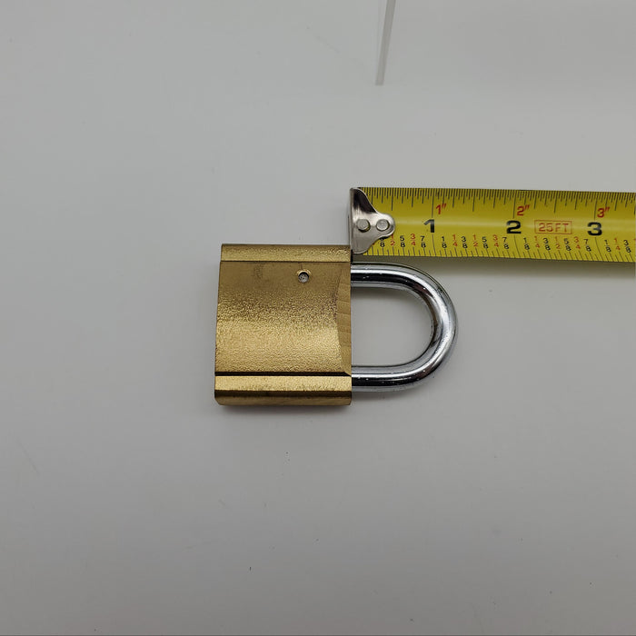 Chicago 4842 KV Padlock 5/16"T x 1-1/16"L Shackle 1-7/8" Brass Body Ace II Type 9