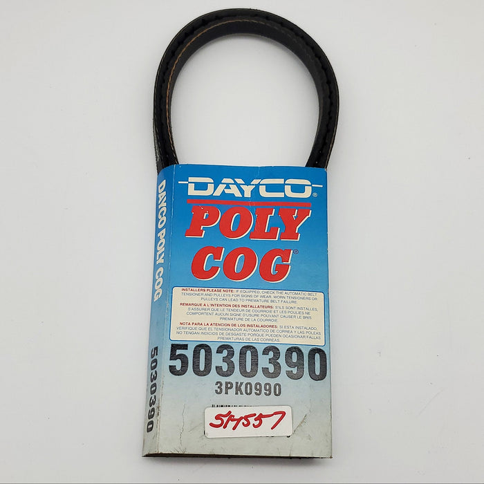 Dayco 5030390 Serpentine Belt 0.4" Width 39" Length 3 Rib Poly Cog 1