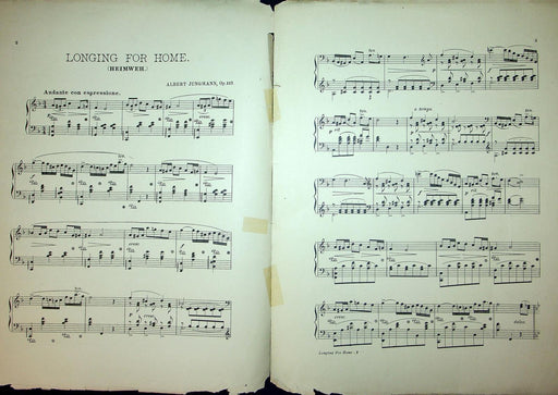 1905 Longing For Home Heimweh Vintage Sheet Music Albert Jungmann Eclipse Publ 2