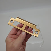 Schlage 10-072 Mortise Strike Bright Bronze 4-7/8" H x 13/16" Lip L9000 Mortise 3