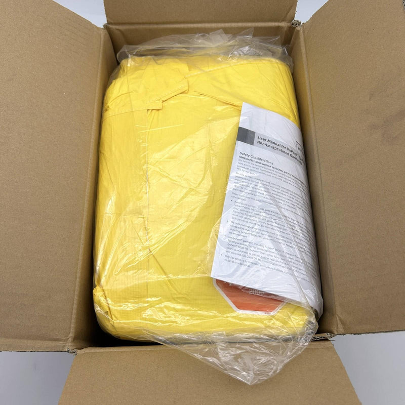 Dupont Tychem 2000 Hazmat Coverall Suit 3XL Hooded Yellow QC122BYL3X001200 12pk 6