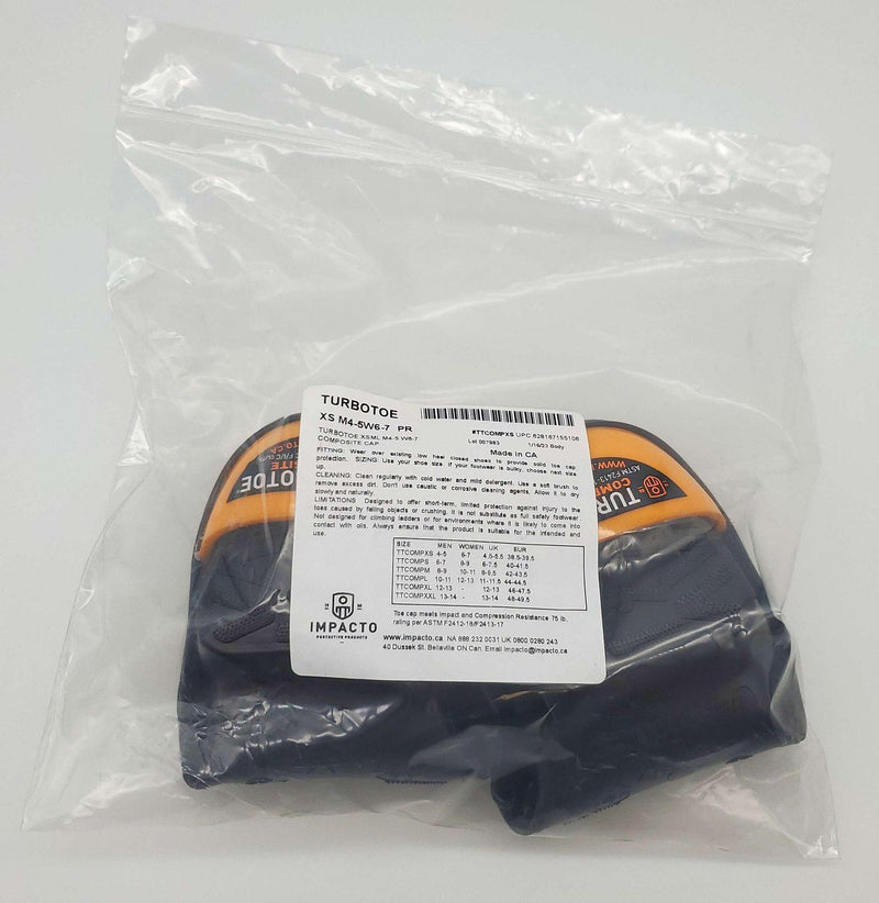 Impacto Turbotoe Overshoe Toe Caps XS Men 4-5 Women 6-7 PVC Composite TTCOMP-XS 7