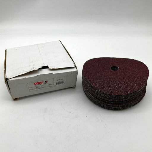 CGW Abrasives 48031 Resin Fiber Disc ML2111 7" x 7/8" Type C 24 Grit Pk of 25 1