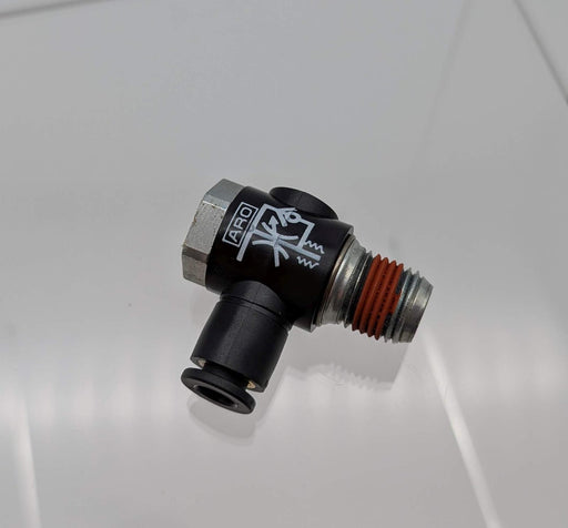 ARO 119309-250 Cylinder Port Flow Control Valve Elbow Fitting 1/4" NPT 1/4" Tube 1