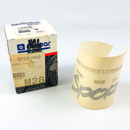 Mopar 5FC81HA9 Decal Sport Bodyside Letters RT/LT OEM NOS Jeep Wrangler 1